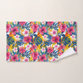 Lebendiges tropisches Blumenparadies-Musterdesign Badhandtuch Set (Handtuch)