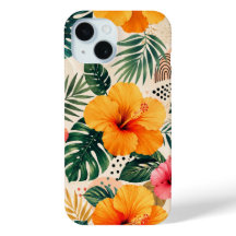 Lebendiges tropisches Hibiskus-Blumen nahtloses Mu