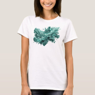 Lebendiges Türkis ABSTRAKTE KUNST Kunst Druck T-Shirt