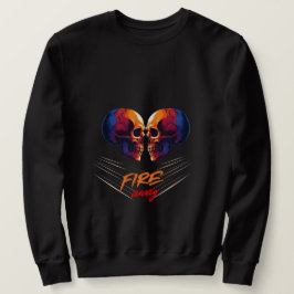Lebendiges Twin-Schädel-Canvas für Herren-Sweatshi Sweatshirt