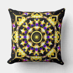 Lebendiges verziertes Mandala-Design Kissen
