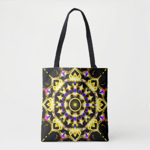 Lebendiges verziertes Mandala-Design Tasche