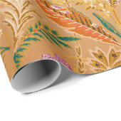 Lebendiges Vintage-Blumenmuster Geschenkpapier (Rolleneckpunkt)