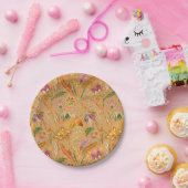 Lebendiges Vintage-Blumenmuster Pappteller (Party)