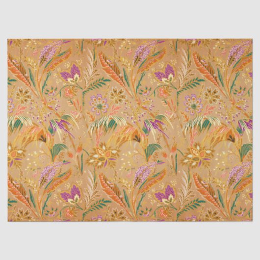Lebendiges Vintage-Blumenmuster Seidenpapier (Vorderseite)