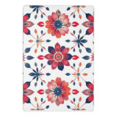 Lebendiges Volkskunst-Blumenmosaik Mini Klemmbrett (Rückseite)