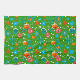 Lebendiges Weihnachtsfestmuster Geschirrtuch