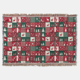 Lebendiges Weihnachtsmuster Decke