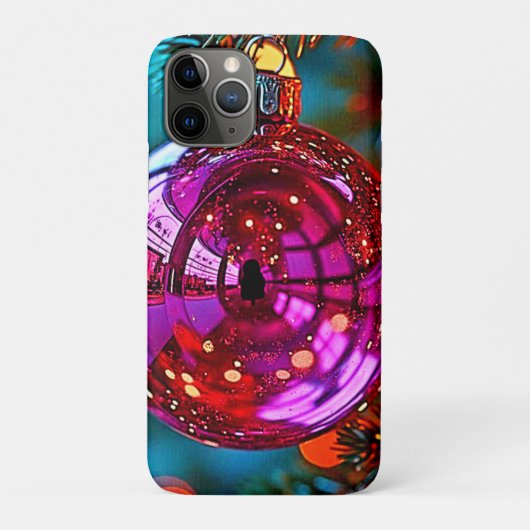 Lebendiges Weihnachtsschmuck-Funkeldesign Case-Mate iPhone Hülle (Rückseite)