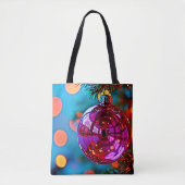 Lebendiges Weihnachtsschmuck-Funkeldesign Tasche (Vorderseite)