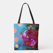 Lebendiges Weihnachtsschmuck-Funkeldesign Tasche (Rückseite)