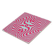 Lebendiges welliges Symmetrie-Design Fliese (Seite)
