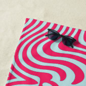 Lebendiges welliges Symmetrie-Design Strandtuch (Beispiel)