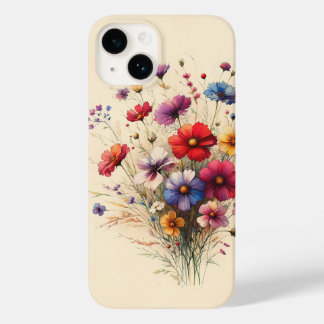 Lebendiges Wildblumenstrauß Künstlerische Florale Case-Mate iPhone 14 Hülle