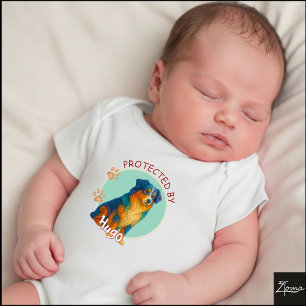 Lebendiges Wirbel-Quilling-Porträt eines australis Baby Strampler