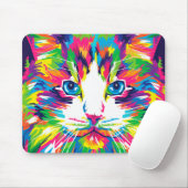 Lebendiges WPAP Katzenmauspad Mousepad (Mit Mouse)