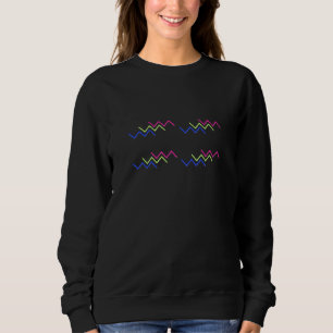 Lebendiges Zickzack-Energie-Muster-T-Shirt Sweatshirt
