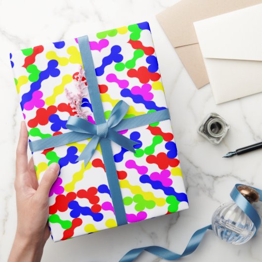 Lebendiges Zickzack-Punktmuster Geschenkpapier (Schenken)