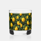Lebendiges Zitronen-Zitrusbaum-Muster Whiskyglas (Links)