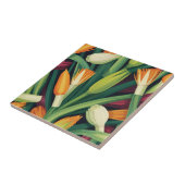 Lebendiges Zwiebelblütenmuster Fliese (Seite)