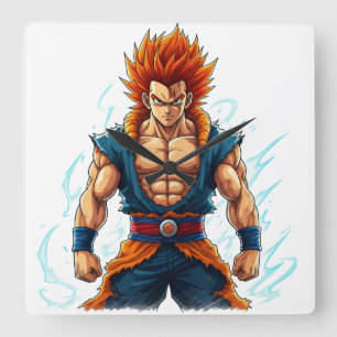 Lebenheld otaku weeb decal merke quadratische wanduhr