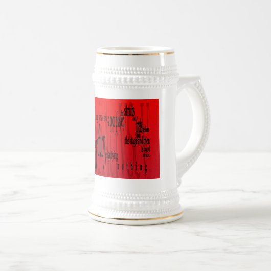 "Lebens aber ein gehender Schatten" Macbeth Bierglas (VorderseiteRechts)