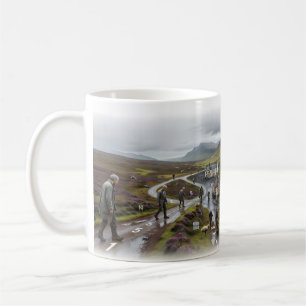 Lebens gewundener Weg durch wilde keltische Länder Kaffeetasse