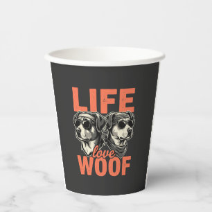 Lebens Liebe Wuff Hunde Liebhaber Pappbecher