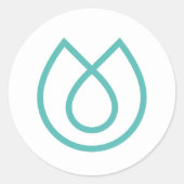 Lebensaktivierte Marken Weißer klassischer Rundauf Runder Aufkleber (Vorderseite)