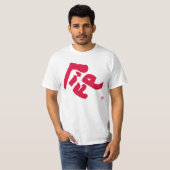 Lebensalter roter Frontandruck T-Shirt (Vorne ganz)