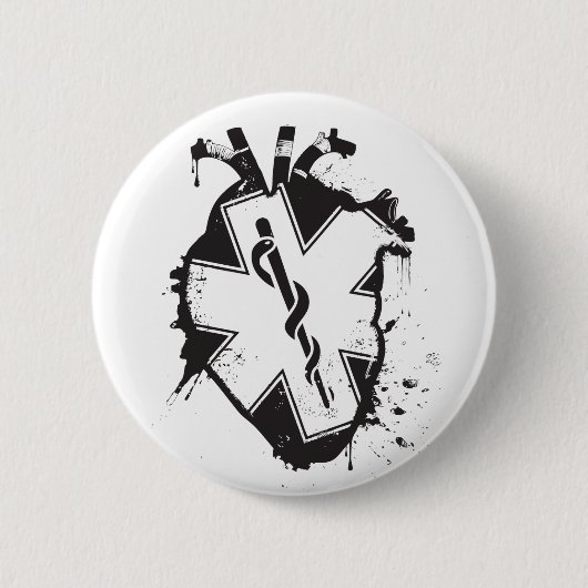 Lebensart anatomisches Herz Button (Vorderseite)