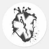 Lebensart anatomisches Herz Runder Aufkleber (Vorderseite)