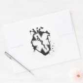 Lebensart anatomisches Herz Runder Aufkleber (Umschlag)