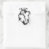 Lebensart anatomisches Herz Runder Aufkleber (Tasche)