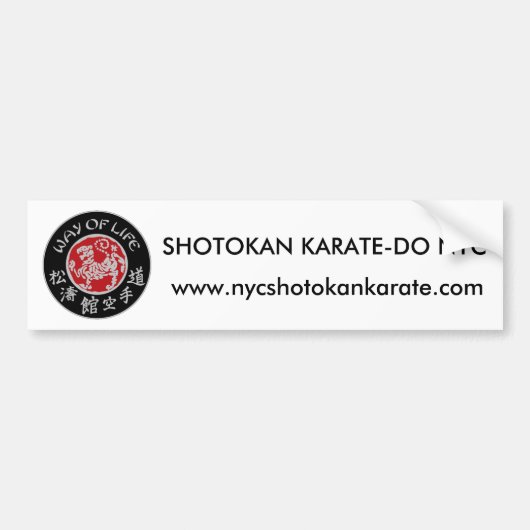 Lebensart Shotokan dunklen Logo-Autoaufkleber Autoaufkleber (Vorne)