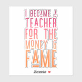 Lebensaufkleber für Lehrer Aufkleber (Blatt)