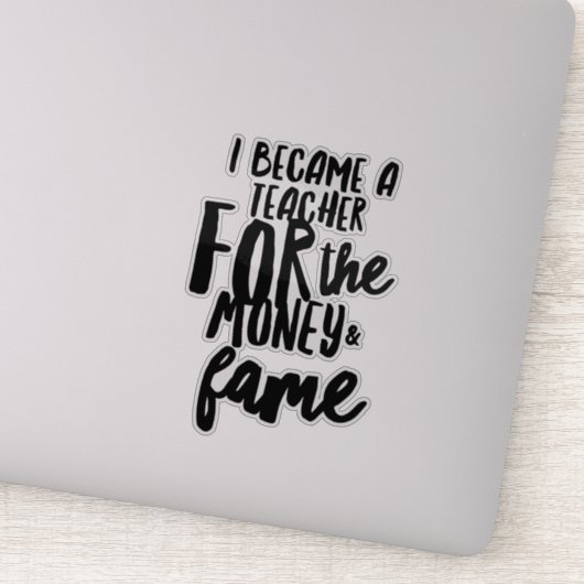 Lebensaufkleber für Lehrer Aufkleber (Detail)