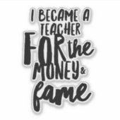 Lebensaufkleber für Lehrer Aufkleber (Vorderseite)