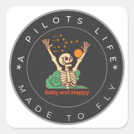 Lebensaufkleber Quadratischer Aufkleber