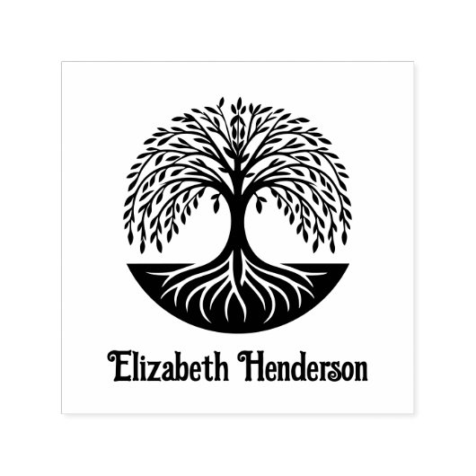 Lebensbaum #3 mit optionalem Namen Permastempel (Design)