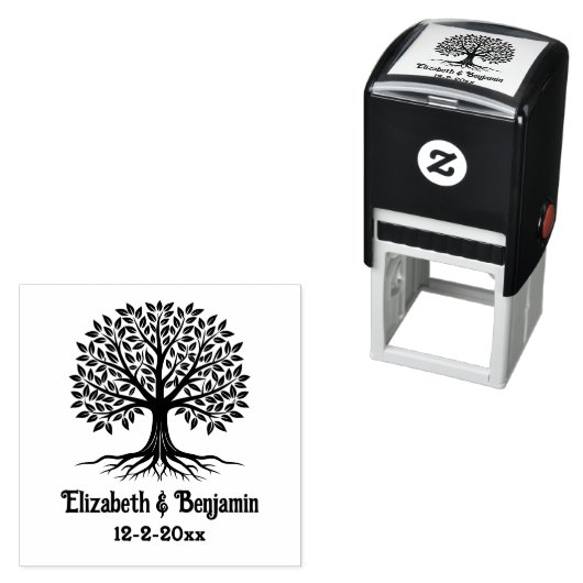 Lebensbaum #6 Datum der Familiennamen Permastempel (Beispiel)