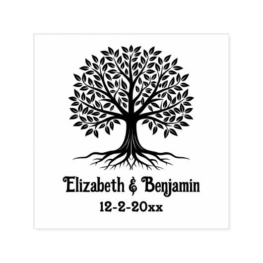 Lebensbaum #6 Datum der Familiennamen Permastempel (Design)