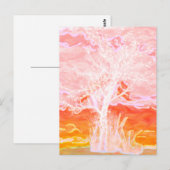 Lebensbaum - Abstrakter Friedlicher Baum Postkarte (Vorne/Hinten)