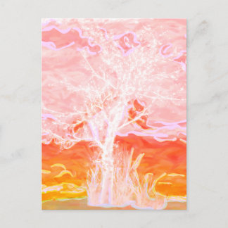Lebensbaum - Abstrakter Friedlicher Baum Postkarte