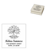 Lebensbaum-Adresse Gummistempel (Stempel)