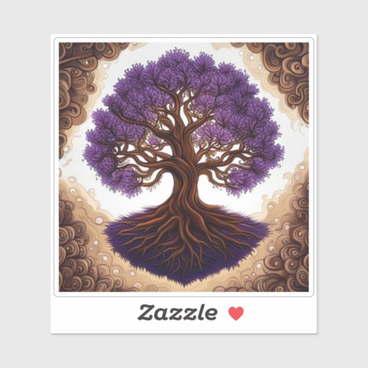 Lebensbaum Aufkleber (Blatt)