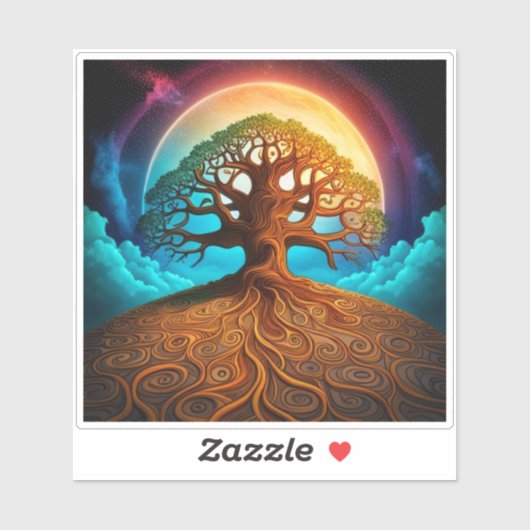 Lebensbaum Aufkleber (Blatt)