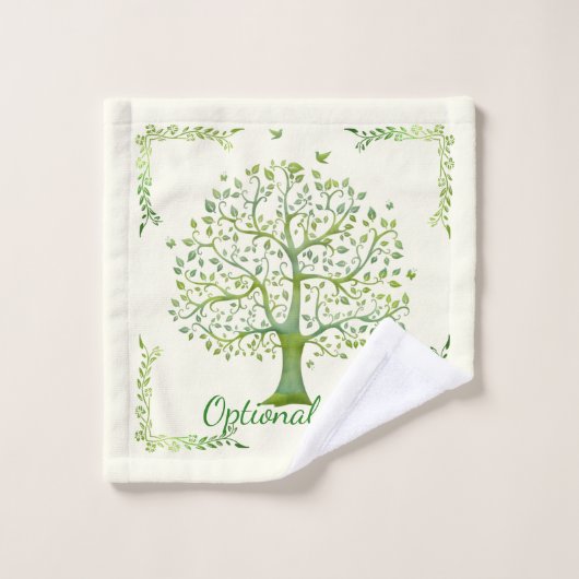  Lebensbaum Badhandtuch Set (Waschlappen)