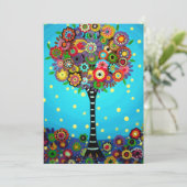 LEBENSBAUM BAR/BAT MITZVAH EINLADUNG (Stehend Vorderseite)