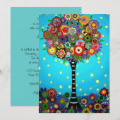 LEBENSBAUM BAR/BAT MITZVAH EINLADUNG (Vorne/Hinten)